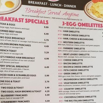 Liz's Ham Cafe - Partial menu - American Near Me - Fraser, Michigan