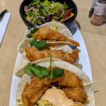 The Hearth - Fish tacos with a side salad - American Near Me - Mississauga, Ontario The Hearth - Fish tacos with a side salad - American Near Me - Mississauga, Ontario