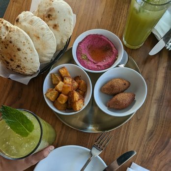 Ammatoli - Mezze platter, Mint lemonade - Mediterranean Near Me - Long Beach, California