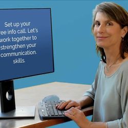 EnglishWorks - Your coach at the computer waiting to hear from you.