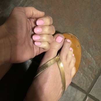 Asia Nails - Vacation mani pedi. (Post beach, still shiny!) - Nail Salons Near Me - Chicago, Illinois