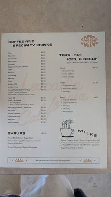Menu photo 1 Coffee Coffee Encinitas, CA