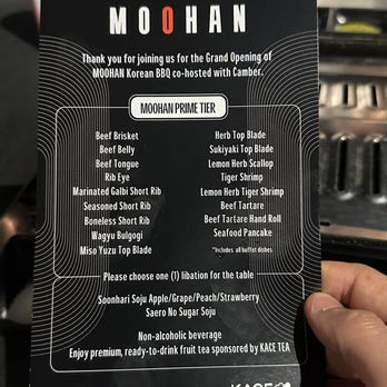 Moohan Korean BBQ - Sample menu - Korean Near Me - Los Angeles, California Moohan Korean BBQ - Sample menu - Korean Near Me - Los Angeles, California