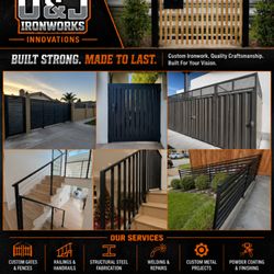 O & J Ironworks - Hand crafted custom powder coated gates and railing