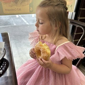 Manley's Donuts - My niece enjoying one of the many yummy donuts from Manley's - Donuts Near Me - San Jose, California