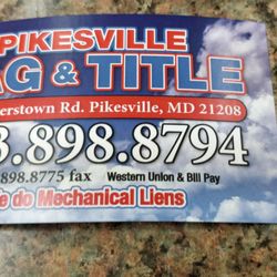 Pikesville Tag and Title