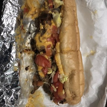 All American Cheesesteaks And Subs - Philly with onions, mushrooms, lettuce, tomatoes, and cheez-wiz - Cheesesteaks Near Me - Hudson, Florida All American Cheesesteaks And Subs - Philly with onions, mushrooms, lettuce, tomatoes, and cheez-wiz - Cheesesteaks Near Me - Hudson, Florida