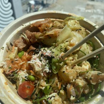 Poke Parlor - Large build your own bowl with 4 scoops of protein. - Seafood Near Me - Oakland, California Poke Parlor - Large build your own bowl with 4 scoops of protein. - Seafood Near Me - Oakland, California