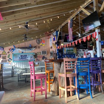 Kathi's Krab Shack - colorful chairs and tables - Seafood Near Me - Steinhatchee, Florida Kathi's Krab Shack - colorful chairs and tables - Seafood Near Me - Steinhatchee, Florida