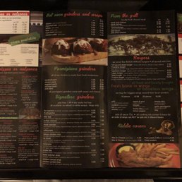 Menu as of March 2019 Menu as of March 2019