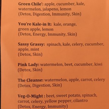Juice Bar - Juice Bar Menu - Juice Bars & Smoothies Near Me - Orlando, Florida