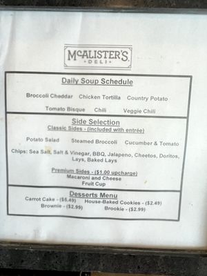 Menu photo 3 McAlister's Deli Council Bluffs, IA Menu photo 3 McAlister's Deli Council Bluffs, IA