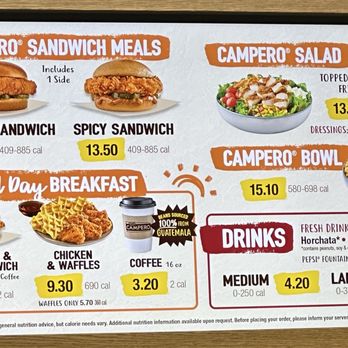 Pollo Campero - Pollo Campero Menu 2/2025 - Chicken Shop Near Me - San Francisco, California