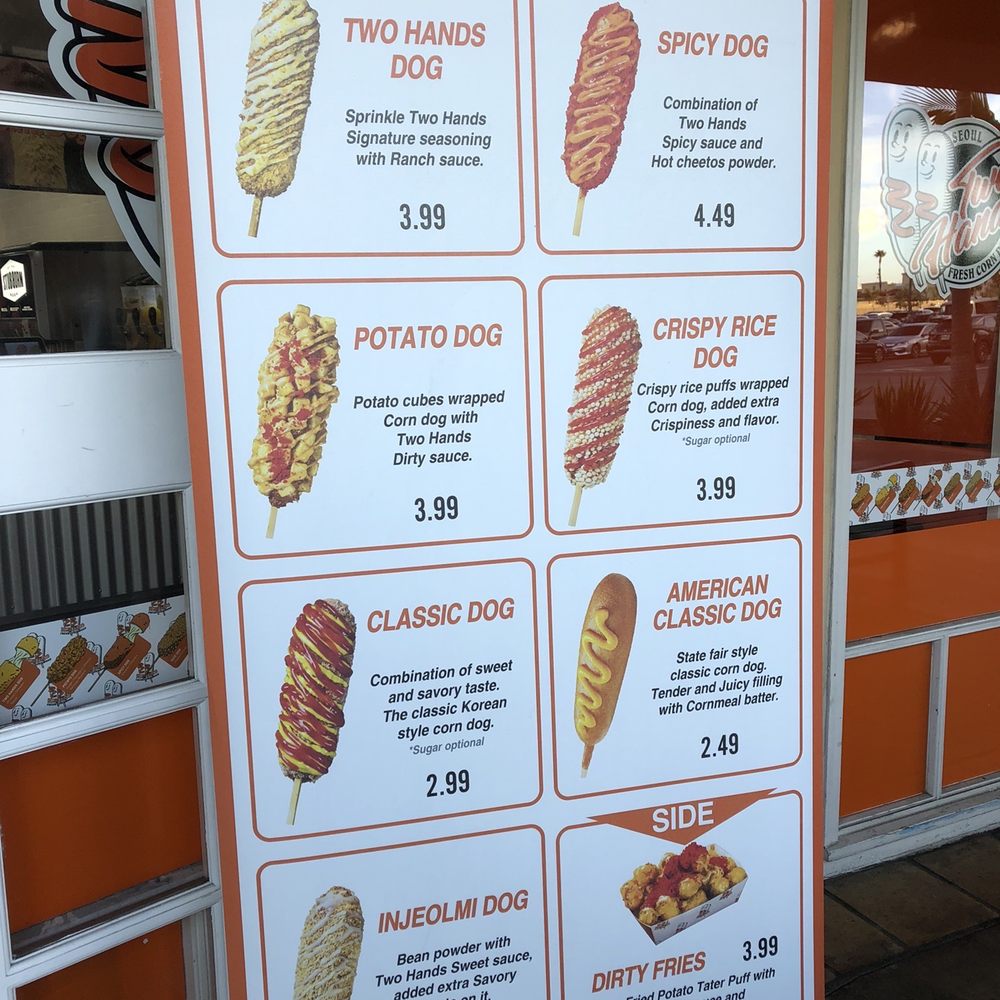 Two Hands Corn Dogs - Menu - Korean Near Me - Torrance, California Two Hands Corn Dogs - Menu - Korean Near Me - Torrance, California