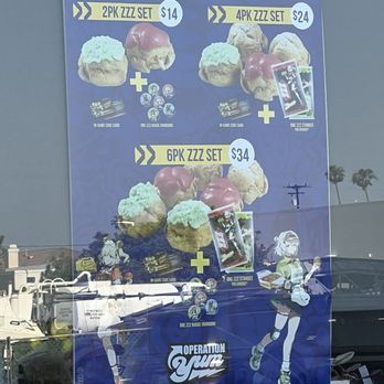 Beard Papa's Cream Puffs - ZZZ promo menu. Wasn't cheap but overall worth it since the cream puffs were made fresh in house. Merch was cool for fans. - Desserts Near Me - Monterey Park, California