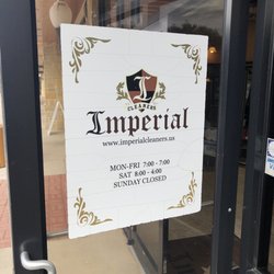 We Care Cleaners & Tailor - The big sing on the building says "We Care Cleaners", but the sign on the door still says "Imperial". Confusing name change.