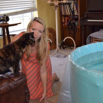 The Midwives Childbirth Services - Napa - Pre labor! My cat was interested in the tub! - Childbirth Education Near Me - Napa, California