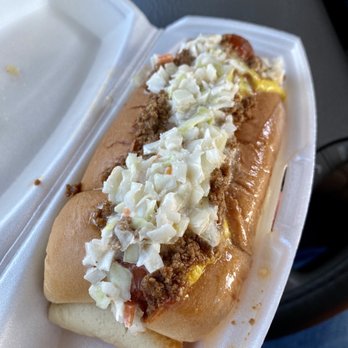Greedy Rascals - Slaw dog - Hot Dogs Near Me - West Columbia, South Carolina Greedy Rascals - Slaw dog - Hot Dogs Near Me - West Columbia, South Carolina