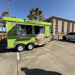 Outside of the food truck