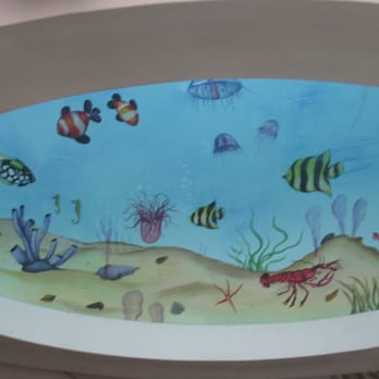 Ostioneria Michoacan - Pretty skylight mural - Mexican Near Me - Houston, Texas