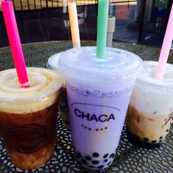 Chaca Tea Bar - Mango black tea, taro milk tea and sea salt caramel milk tea - Coffee & Tea Near Me - Redlands, California