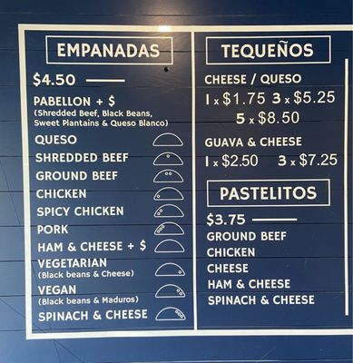 Menu photo 2 Milly's Empanada Factory Miami, FL