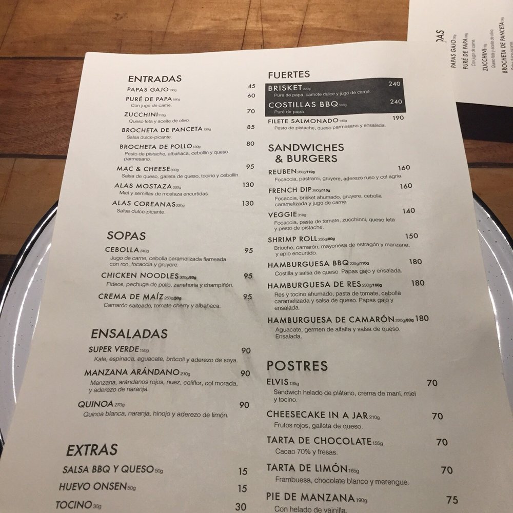 The Backyard - Menu since June 2018. - American Near Me - México, D.F., DIF The Backyard - Menu since June 2018. - American Near Me - México, D.F., DIF