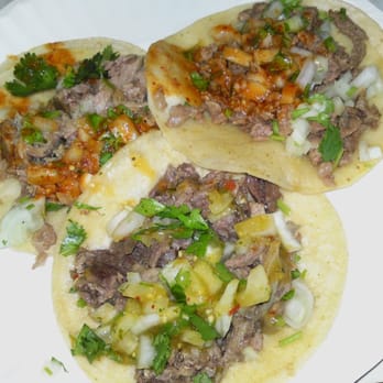 Taco Boy - CW from Top Left: Carne Asada, Carnitas, Lengua =\ - Mexican Near Me - Bell, California