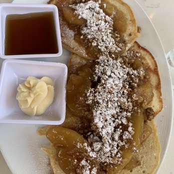 Full Belly - Apple Crumb Buttermilk Pancakes - Breakfast & Brunch Near Me - San Antonio, Texas Full Belly - Apple Crumb Buttermilk Pancakes - Breakfast & Brunch Near Me - San Antonio, Texas