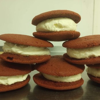 Hot Contents - Home made red velvet whoopie pies with a light whipped filling! $1.99 each we have soo many flavors in our fridge! - Sandwiches Near Me - Mexico, Maine