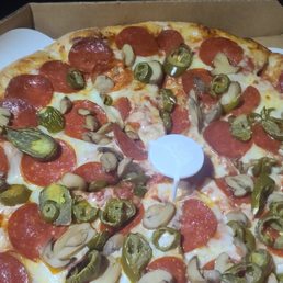 a pepperoni and jalapeno pizza a pepperoni and jalapeno pizza