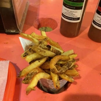 Good Dog - They have a hole in the table for your fries - Caterers Near Me Good Dog - They have a hole in the table for your fries - Caterers Near Me