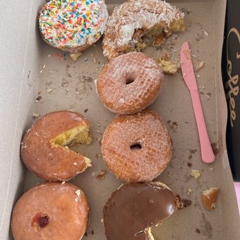 Leucadia Donut Shoppe - Some of the donut flavors we tried - Donuts Near Me - Encinitas, California