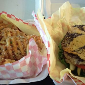 Kpop Burger - Blue cheese bacon burger and honeycomb fries - Chicken Wings Near Me - Fort Worth, Texas