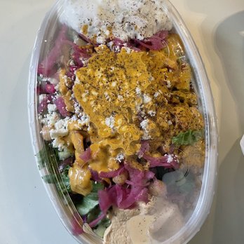 Hummus Mediterranean Grill - Chicken rice bowl: with pick your own toppings - Mediterranean Near Me - Hagerstown, Maryland Hummus Mediterranean Grill - Chicken rice bowl: with pick your own toppings - Mediterranean Near Me - Hagerstown, Maryland