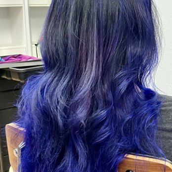MiMi Salon - I love how the Violet-blue melts into my black hair. - Hair Salons Near Me - Richardson, Texas