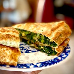 Chinese vegetable (leek) crepe 韭菜盒子