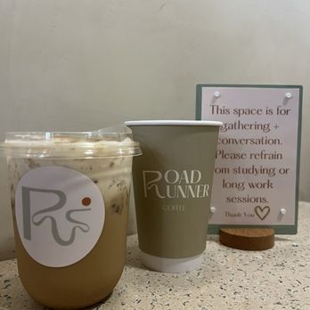RoadRunner Coffee - Iced frosted gingerbread & hot honey latte with oat milk (12/27/25). - Breakfast & Brunch Near Me - Redlands, California RoadRunner Coffee - Iced frosted gingerbread & hot honey latte with oat milk (12/27/25). - Breakfast & Brunch Near Me - Redlands, California