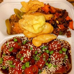 China Garden - Sesame chicken cream cheese wontons spicy chicken bourbon chicken sweet and sour chicken