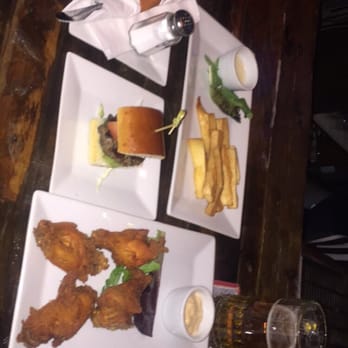 Salud Bar & Grill - Goat slider, dark rum wings, yuca fries - Latin American Near Me - Brooklyn, New York Salud Bar & Grill - Goat slider, dark rum wings, yuca fries - Latin American Near Me - Brooklyn, New York