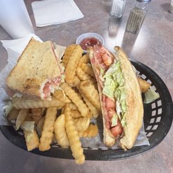 BLT and fries. Don't miss the homemade "ranch" mayonnaise dressing - perfect for dipping fries into it.