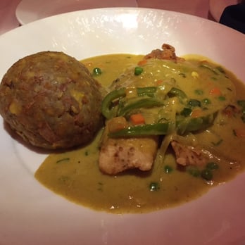 Conga Latin Bistro - Tilapia in Curry and Coconut sauce with side of Mofongo - Dance Clubs Near Me - Minneapolis, Minnesota