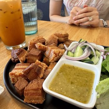 Basil & Co - Deep fried pork belly was amazing - Thai Near Me - Diamond Bar, California Basil & Co - Deep fried pork belly was amazing - Thai Near Me - Diamond Bar, California