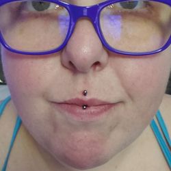 Brand X Piercing & Fine Jewelry - Vertical philtrum (Jestrum) piercing by Shana!