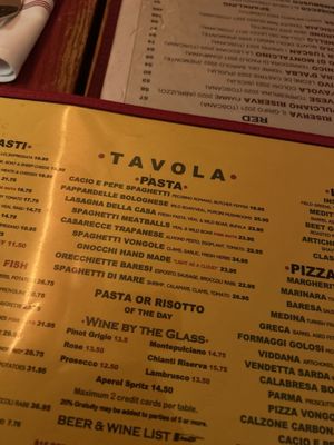 Menu photo 1 Tavola New York, NY Menu photo 1 Tavola New York, NY