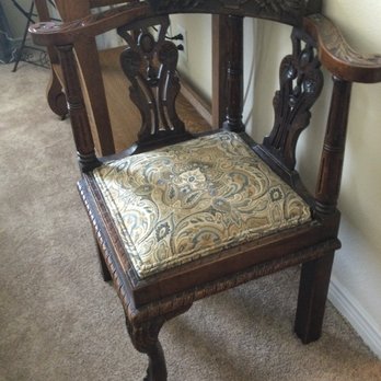 The Upholstery Shop - Antique Corner Chair - Furniture Reupholstery Near Me - Longview, Texas The Upholstery Shop - Antique Corner Chair - Furniture Reupholstery Near Me - Longview, Texas