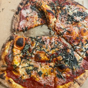 Coal Fire - 12" Margherita Pizza..smashed & cold - Pizza Near Me - Ellicott City, Maryland Coal Fire - 12" Margherita Pizza..smashed & cold - Pizza Near Me - Ellicott City, Maryland
