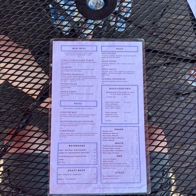 Menu photo 1 Coral Gables Saugatuck, MI