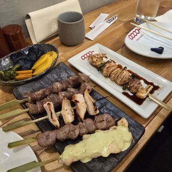 Torikizoku - Thigh skewer, wasabi mune skewer, cartilage, heart, and kidney skewers - Japanese Near Me - Torrance, California Torikizoku - Thigh skewer, wasabi mune skewer, cartilage, heart, and kidney skewers - Japanese Near Me - Torrance, California