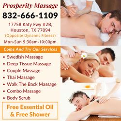 Prosperity Massage - Walk-in & Appointment Welcome